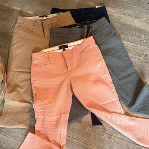 Banana Republic Women's Ankle Pants in Pink, Tan, Gray, and Navy
